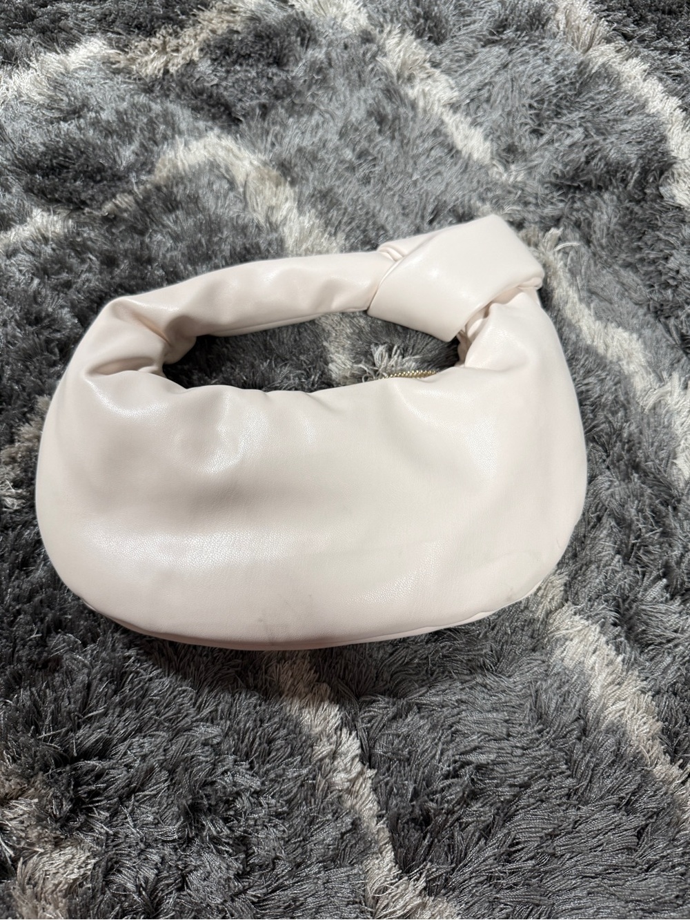 Melie Bianco Pale Pink Knot-Handle Shoulder Bag